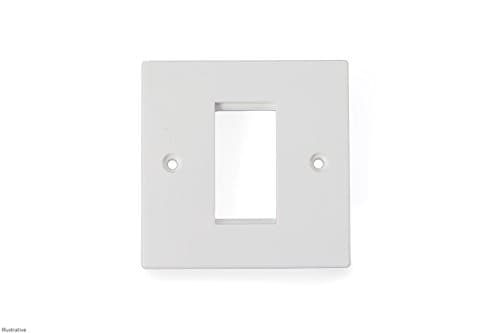 TVTech Single Modular Wall Plate AV Faceplate 1 Module Dimensions 85mm x 85mm
