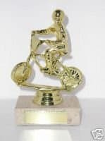 5" BMX TROPHY ON MARBLE BASE