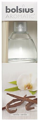 Aromatic "Vanilla" Scented Reed Diffuser, Non Toxic Diffuser oil, Transparent, 7.5 x 25 cm
