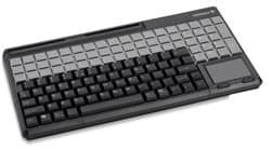 Cherry Electronics G86-71400EUADAA LPOS Keyboard, USB Interface, Qwerty US Key Layout, 131 Programmable and 42 Relegendable Keys, 17.4" W x 7.2" D x 1.3" H, Black