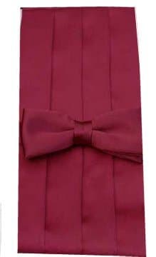 Cummerbund &amp; Bow Set - Maroon