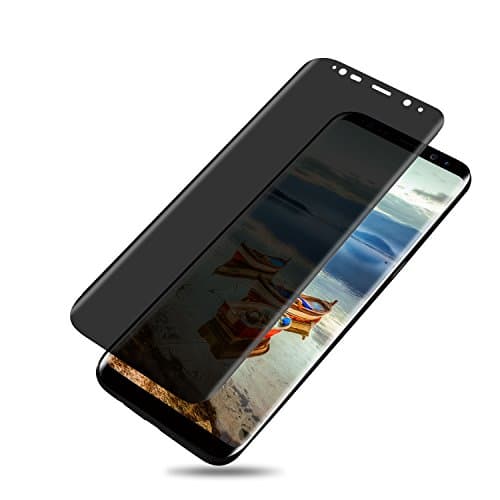 Galaxy S8 Screen protector,PACIFIC Galaxy S8 Privacy Screen protector,s8 Privacy Tempered Glass Anti-Spy [3D Curved] [Case Friendly][Anti-Scratch] Film Screen Protector For Samsung Galaxy S8 (Transparent)
