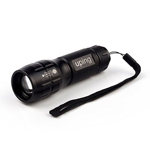 Uping LED Adjustable Mini Flashlight | Handheld Focus Portable Tactical Flashlight Torch of Zoomable | Black