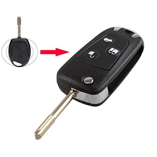 BACAI Flip Remote Folding Car Remote Flip Key Shell Case Fob for Ford Mondeo Fiesta Focus Ka 3 buttons Blade
