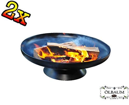 2 x Solid Large Fire Bowl/Fire Bowl with/without accessories LT Offer Description ZB Brush Cleaner, + Grill Cutlery Spear 60 cm Diameter with Standfestem Stand/Geschweisst Outdoor Range – BBQ, Grill, Camp Fires, Romantic Garden Lighting Style Lighting or Accessory