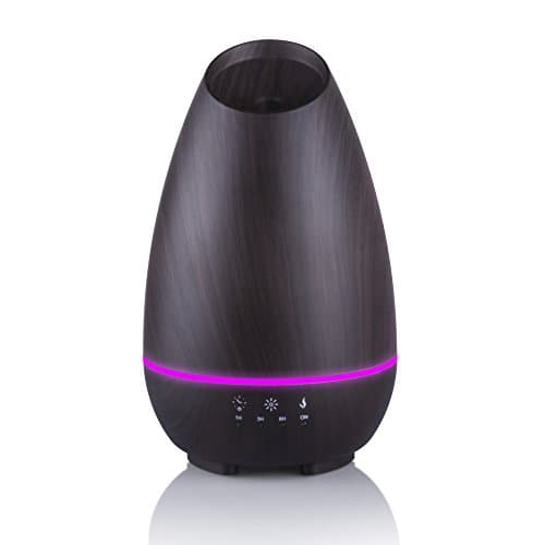 Aroma Diffuser, 500ml Wood Grain Essential Oil Diffuser with 7 Color Changing LED Lights, Aromatherapy Ultrasonic Cool Mist Humidifier, Waterless Auto Shut-off