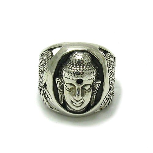 Sterling silver ring solid 925 Buddha