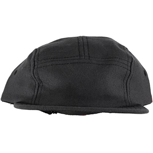 Ebbets Field Flannels Plain Wool 5 Panel Strap Back Cap Charcoal Grey