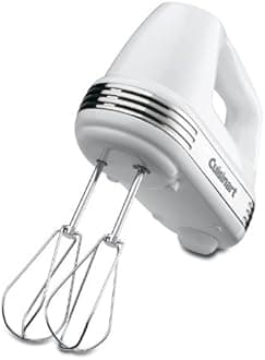 CuisinartHM-70 Power Advantage 7-Speed Hand Mixer, Silver,White