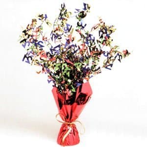 21st Multi Coloured Foil Centrepiece