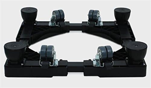 XIAOMEIXI Movable Machine Trolley Appliance Wheels Base Bracket Square Adjustable for Dryer, Washing Machine and Refrigerator , black