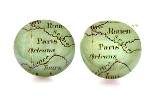 Paris Map Cufflinks, Paris Cufflinks