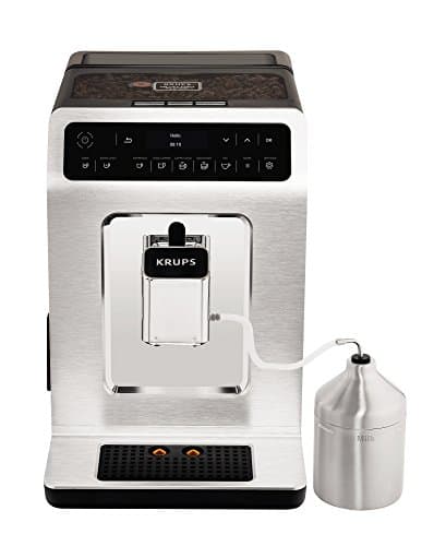 KrupsEvidence, Automatic Coffee Machine, OLED Display, Barista Quattro Force Technology, 12 Coffee Variations, 3 Tea Variations, One Touch Cappuccino Function, 2 Cup Function, Metal, EA891C10