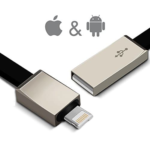 2 in 1 Cable Lightning / Android - Universal charger iPhone and Android. Data transfer and high-speed synchronization. Compatible with iPhone 7