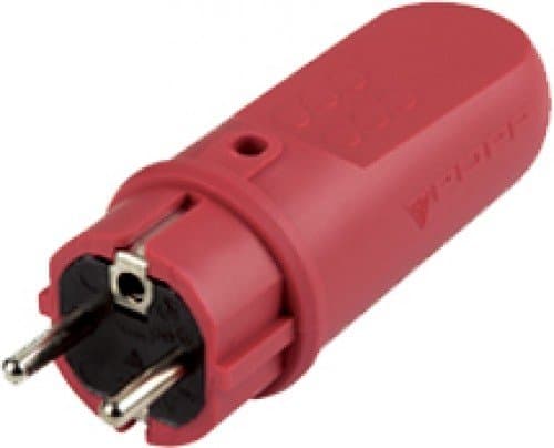 REV Ritter 0512099555 Plug Solid Rubber, Red