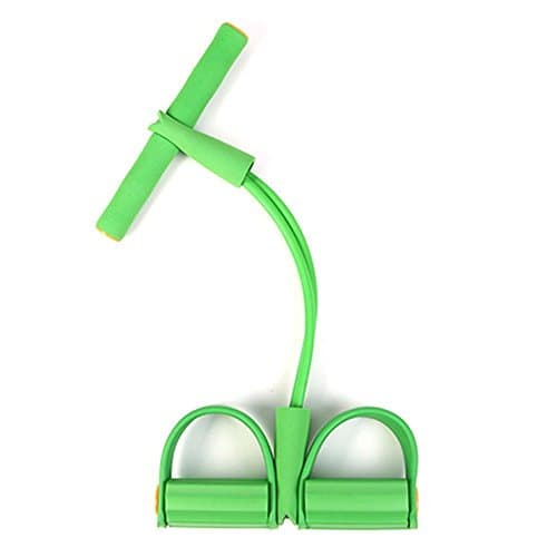 Dulcklane Mini Elastic Abdominal Core Exercise Rowing Strength Training Exerciser for Yoga Pilates Workout Latex Tube Pull Rope, (Green)