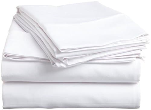 400 Thread Count 100% Cotton (Bright White Solid, Euro Ikea King Size)3 Piece Set (1 Fitted Sheet and 2 Pillow Case) +30 Cm Deep Pocket, Long-staple Combed Pure Natural Cotton Bedsheets, Soft &amp; Silky Weave by PC Diana linen