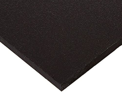 Seaboard High Density Polyethylene Sheet, Matte Finish, 1/2" Thick, 12" Length x 36" Width, Black
