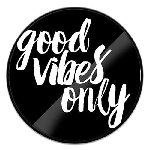 Multi-Function Mounts and Stands, Expanding Stand Grip Pop Mount Socket for Smartphones, iPhone and Tablets-White Good Vibes Only 1