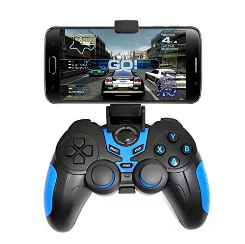 Wireless Bluetooth Game Controller Bluetooth Gamepad Wireless Phone Controller For iOS System Android Phone / Tablet / Gear VR Controller / Game Boy Emulator (blue)