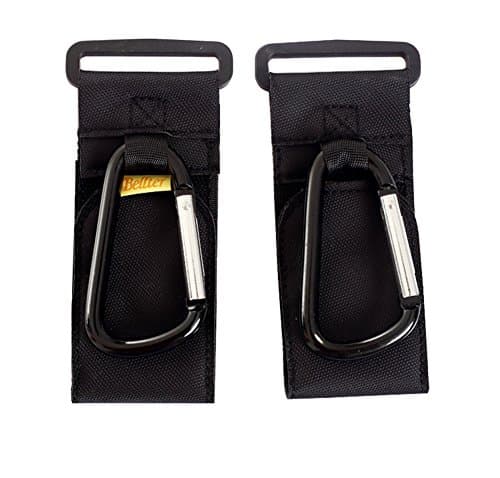 Larsuyar 2 Pack Stroller Hook , Buggy Hook for for Stroller, Wheelchair. (black)