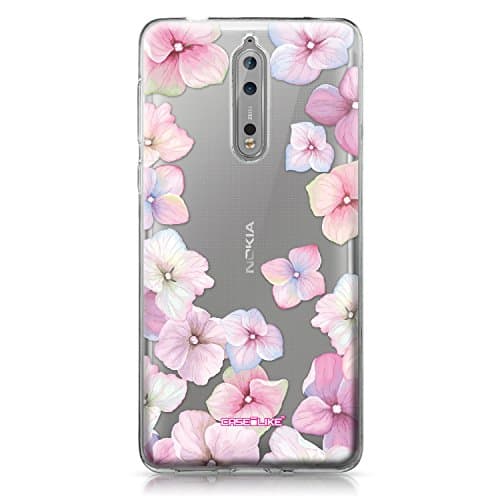 CASEiLike Nokia 8 Sirocco case, Hydrangea 2257 Pattern TPU Case Bumper Snap-on Back Cover for Nokia 8 Sirocco
