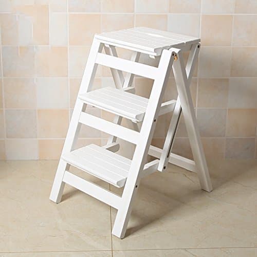 Solid wood home multi-function folding ladder creative staircase indoor indoor climbing ladder ladders Step Stools ( Color : C )