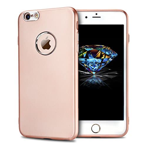 iPhone 6 plus Case iPhone 6s plus Case Silicone Shockproof Anfire Soft Flexible Gel TPU Cover Case for iPhone 6 plus/6s plus (5.5 inch) Ultra Slim Ultra Light Pinkycolor Solid Color Shell Elegant Design Protection Bumper Case New Fashion Case with Soft Touch - Rose Gold