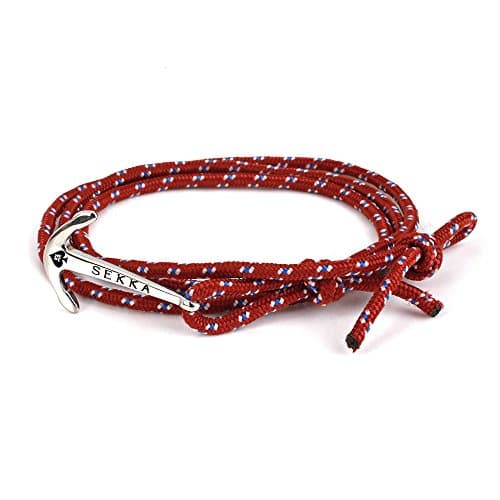 Bracelet, anchor hooks Red