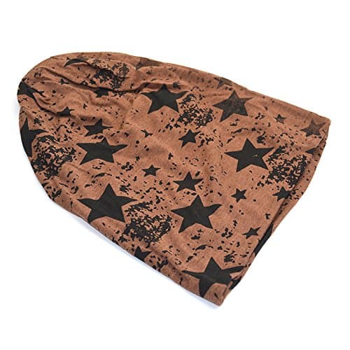 Wanglele The Five-Point Star Hat Five-Point Star Hat Cotton Stamp Set Of Head Cap Double Cap Knitted Cap Men And Women Of ,M 56-58Cm (Brown)