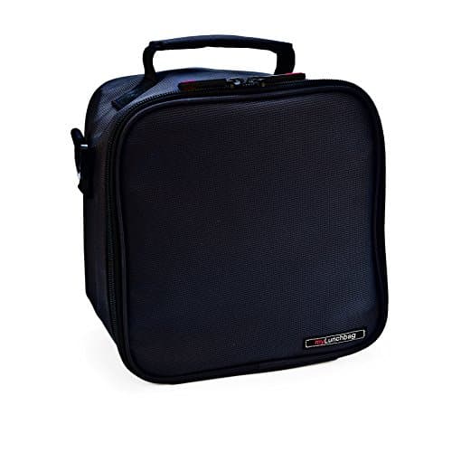 IRIS Basic Fabric and Polyester Lunch Bag, Black, 21 x 13 x 22 cm