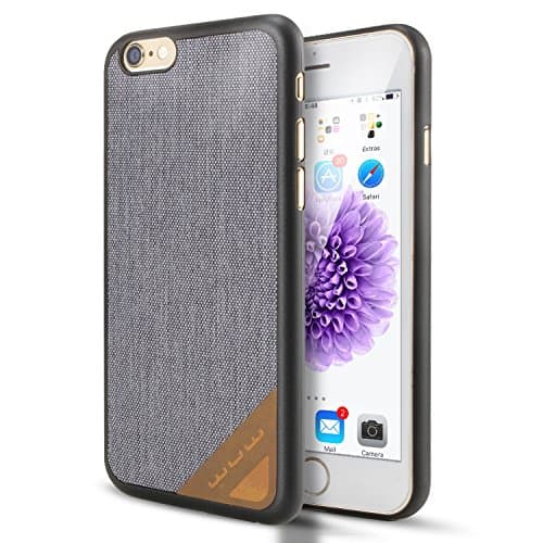 WUW IPhone 6 plus Case and iPhone 6S plus case [High quality fabric and leather material] Protective cover for iPhone 6/6s (5.5 inch, Black)