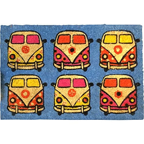 Home Exclusive VW Campervan Rectangular Doormat Blue
