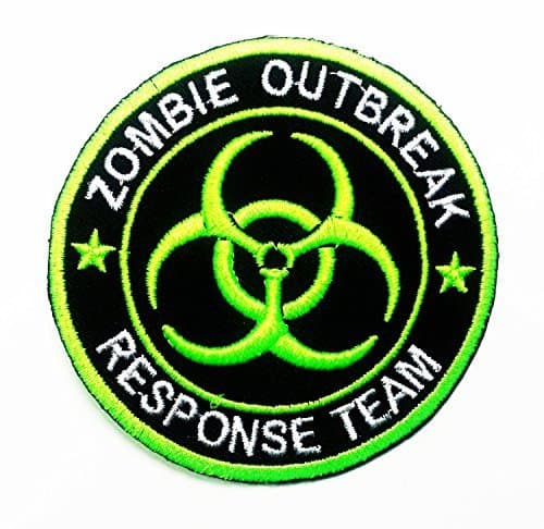 Zombie Outbreak Response Team Biohazard Logo Novelty Iron on Patch Applique by Fotopad cartoon patch