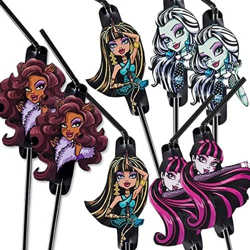 8 drinking straws Monster High