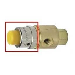 Clippard PC-2R-BC Captivated Push Button, Valve Stem Diameter 3/16", Black Chrome (Yellow Shown), Red