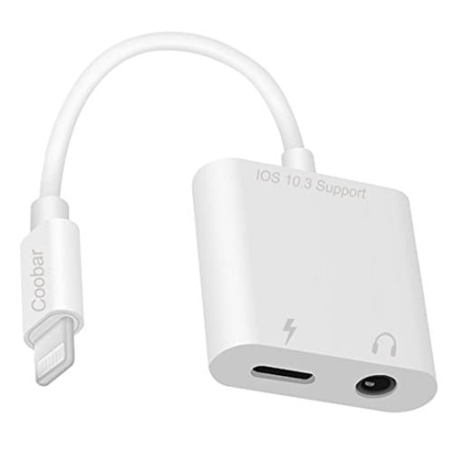 Original Sound Dual Function Lightning Adapter for iPhone 7 and iPhone 7 Plus,Support IOS10.3 and Microphone by Coobar