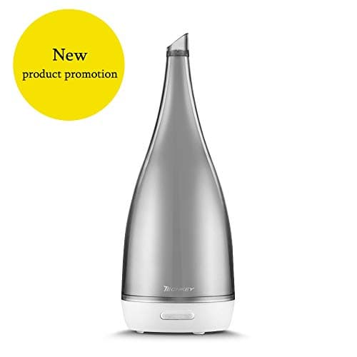 Aromatherapy Essential Oil Diffuser 100ml, Techkey Ultrasonic Diffusion Waterless Auto Shut-Off, Custom Light Settings for Office Home Bedroom Living Room Study Yoga Spa