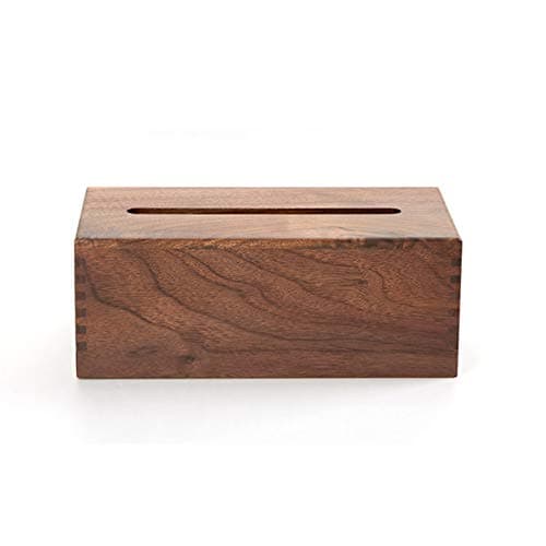 LOO Walnut Tissue Box Cover Rectangular