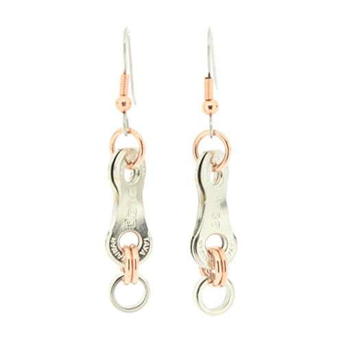 Colored Link and Roller Earrings