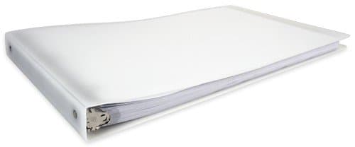 11x17 Binder Poly Panel Featuring a 1" Round Ring Clear Frost