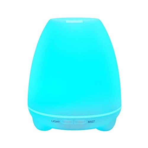 HSicily Essential Oil Diffusers, 100ml Aromatherapy Oil Diffuser Cool Mist Humidifier with 7 Colors LED Lights Changing and Waterless Auto Shut-off Function