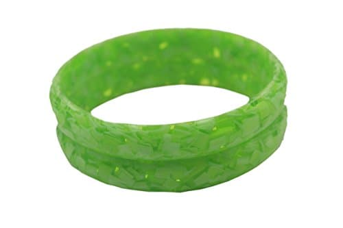 Glossy Bangles Green Plastic Bangle Set