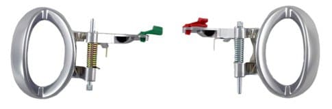 Performance PFM-396762 Chrome Pair Set (Front=Rear) Interior Inside Door Handle Lever w/ Spring and Bolt for Dodge Nitro