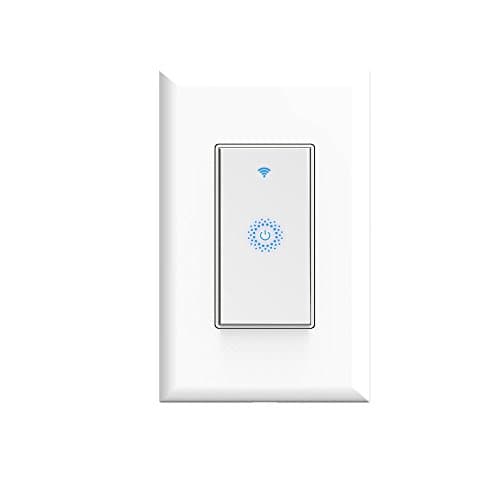 Wifi Light Switches Smart Switch, Wireless remote control, Neutral wire required, Smart Hub for Light bulbs, Compatible with Amazon Alexa and Google Home