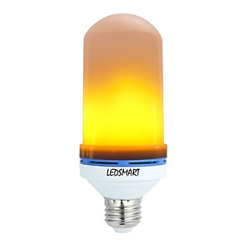 LEDSMART LED Flame Effect Light Bulb, E26 Standard Base, Flickering Flame Light Bulbs Simulated Nature Fire in Lantern Atmosphere for Holiday Hotel/ Bars/ Home Decoration/ Restaurants.