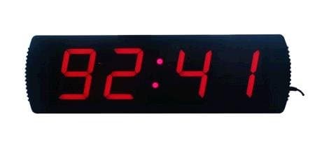 GOODRELIISH Large LED Digital Clock 4" High Character Countdown/up Clock Operated by Remote Control,Red