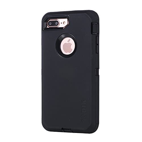 iPhone 7 Plus iPhone 8 Plus 5.5 inch Case, Yadik Shock Absorption Heavy Duty Military Grade Hybrid Silicone PC Case for iPhone 7 Plus (black)