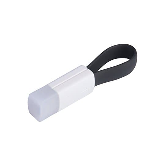 Keychain Cable TRYITT High Speed Micro USB Magnetic Cable,Micro B Male to Micro B Male Sync &amp; Charge Cable for Samsung, HTC,LG,Sony,Android Phone&amp;Tablet-(BLACK)