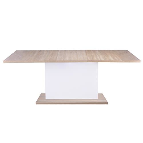 WV LeisureMaster Extendable Dining Table Modern Design Space Saving,Beech